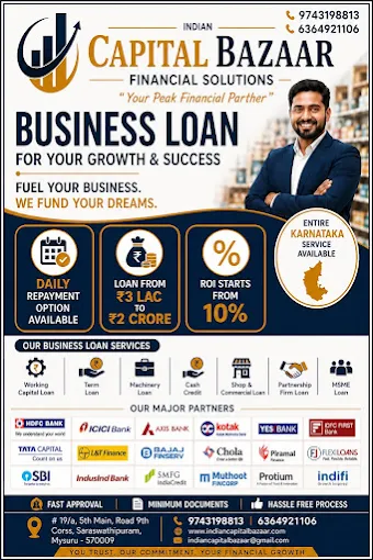 Business loan agency in Mysuru - Indian Capital Bazaar Financial Solutions